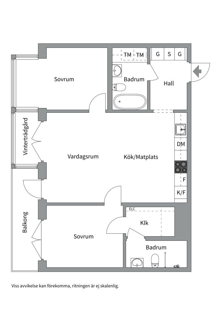 Planlösning från Tollareslingan 7, 6 tr, Såld i Tollare, Nacka