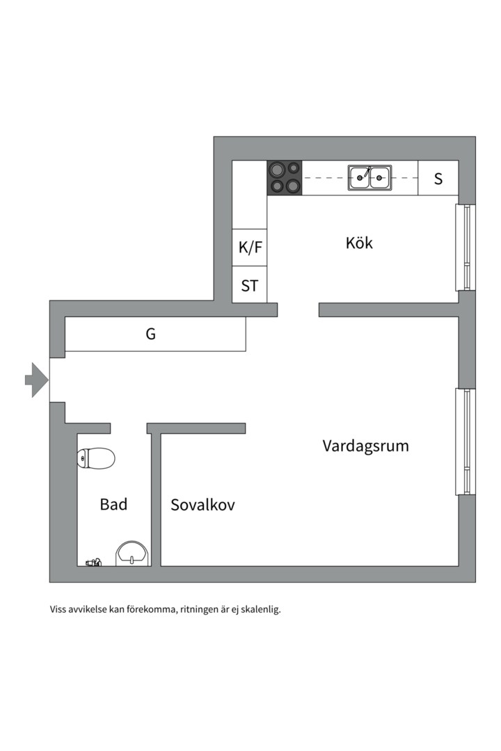 Bostadsbild från Rekylgatan 2, Såld i Haga, Västerås