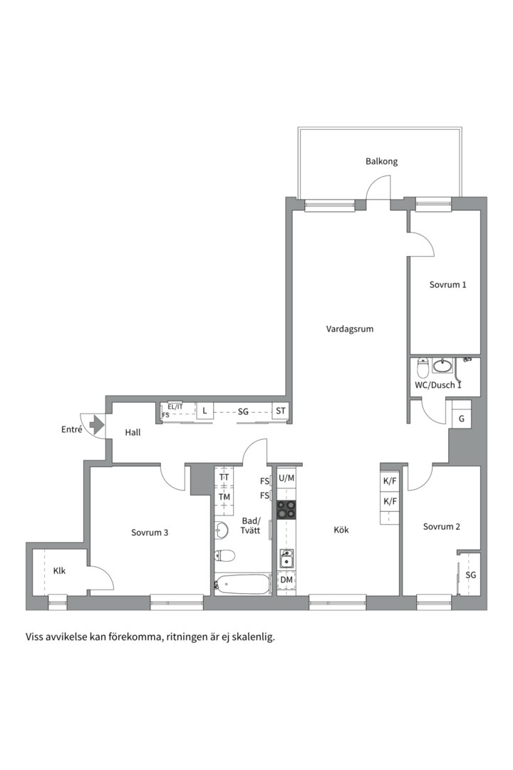 Planlösning från Otto Myrbergs väg 2C, Såld i Rickomberga, Uppsala