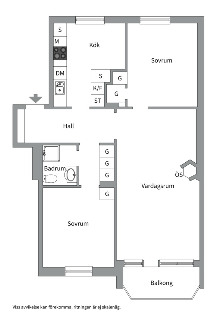Planlösning från Jakobsbergsplatsen 6A, Såld i Jakobsberg, Västerås
