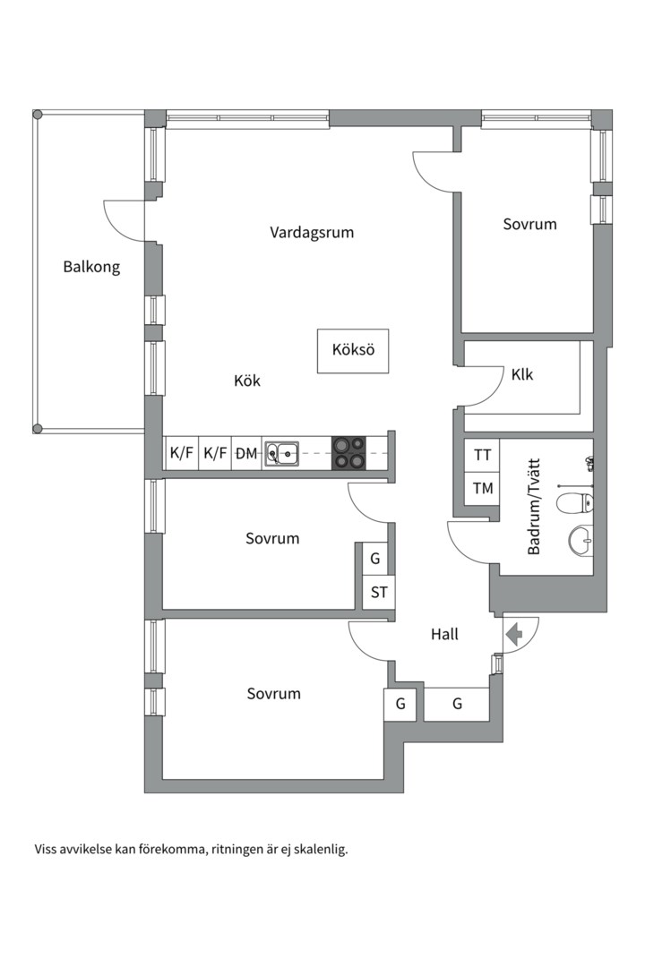 Planlösning från Tollarevägen 4, 2 tr, Såld i Tollare, Nacka