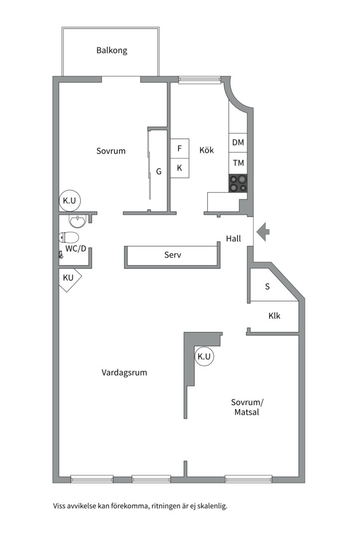 Planlösning från Kungsholmsgatan 38, 4tr, Såld i Kungsholmen - Rådhuset, Stockholm