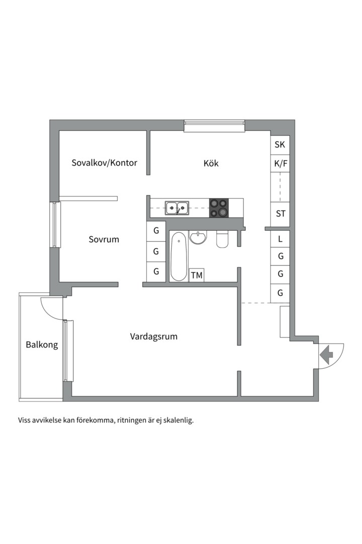 Planlösning från Ekuddsvägen 25, Såld i Ekudden, Nacka