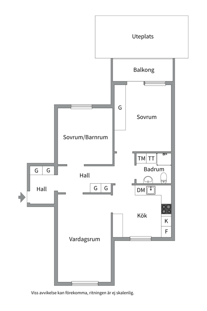 Planlösning från Geijersvägen 22, Kommande i , Stockholm
