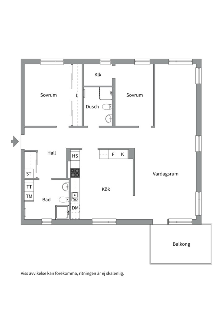 Planlösning från Klyvargatan 10, Såld i Öster Mälarstrand, Västerås