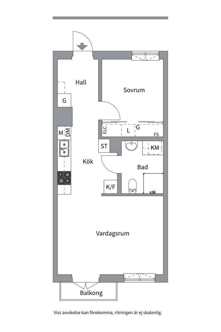 Planlösning från Östervägen 28B, Såld i Råsunda, Solna