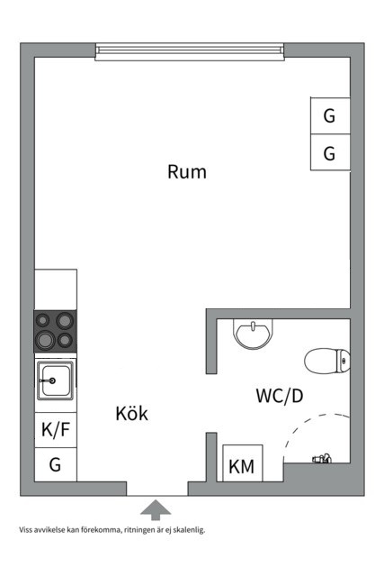 Planlösning från Dag Hammarskjölds väg 15A, Såld i Kåbo, Uppsala