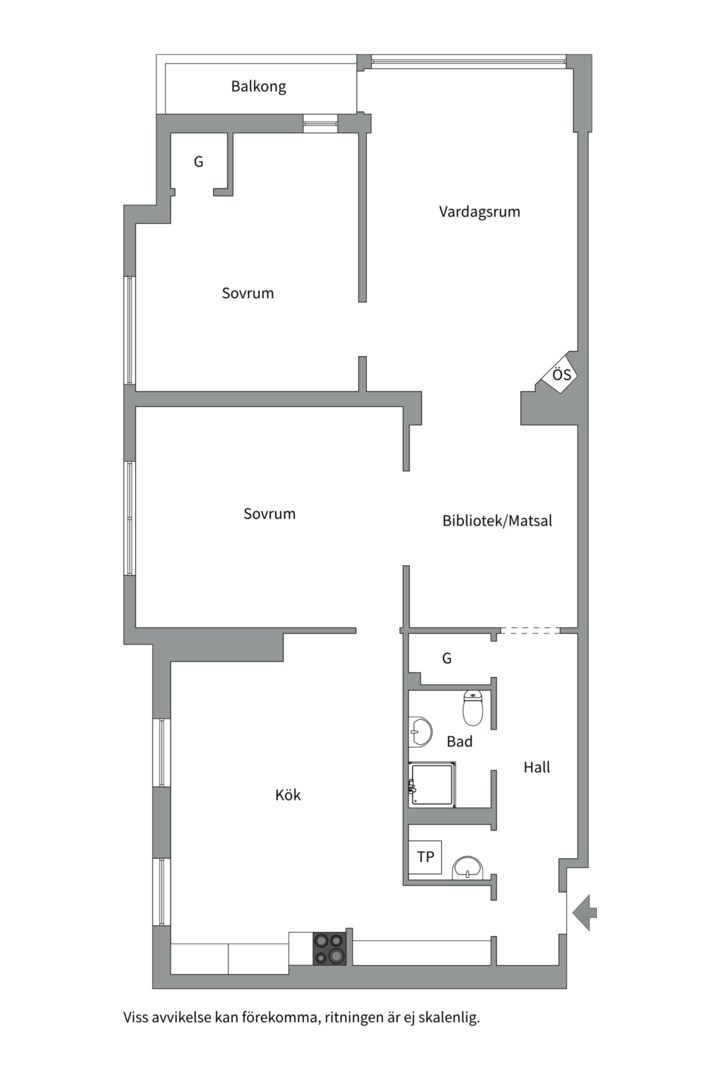 Planlösning från Baltzar von Platens gata 1, 6tr, Såld i Kungsholmen - Norr Mälarstrand, Stockholm
