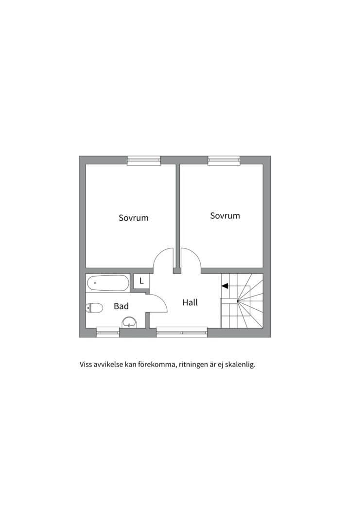 Planlösning från Fibyvägen 6C, Såld i Vänge, Uppsala