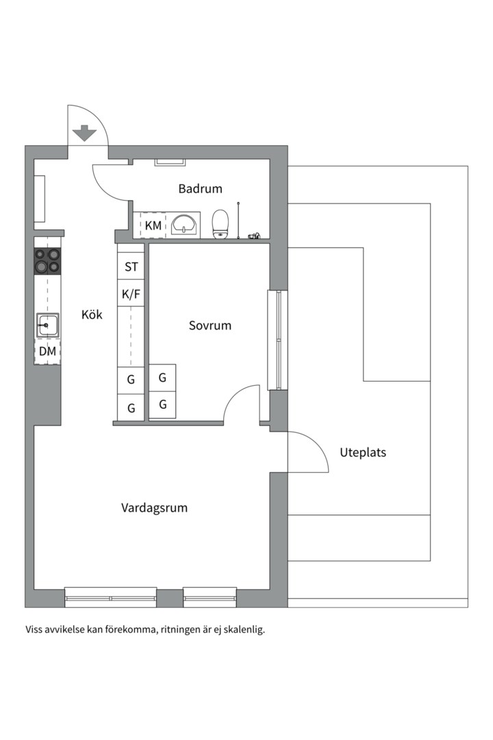 Planlösning från Fabrikörvägen 15, vån 3, Såld i Nacka Strand, Nacka