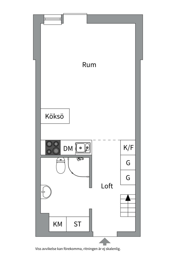 Planlösning från Rosendalsvägen 12, Såld i Rosendal, Uppsala