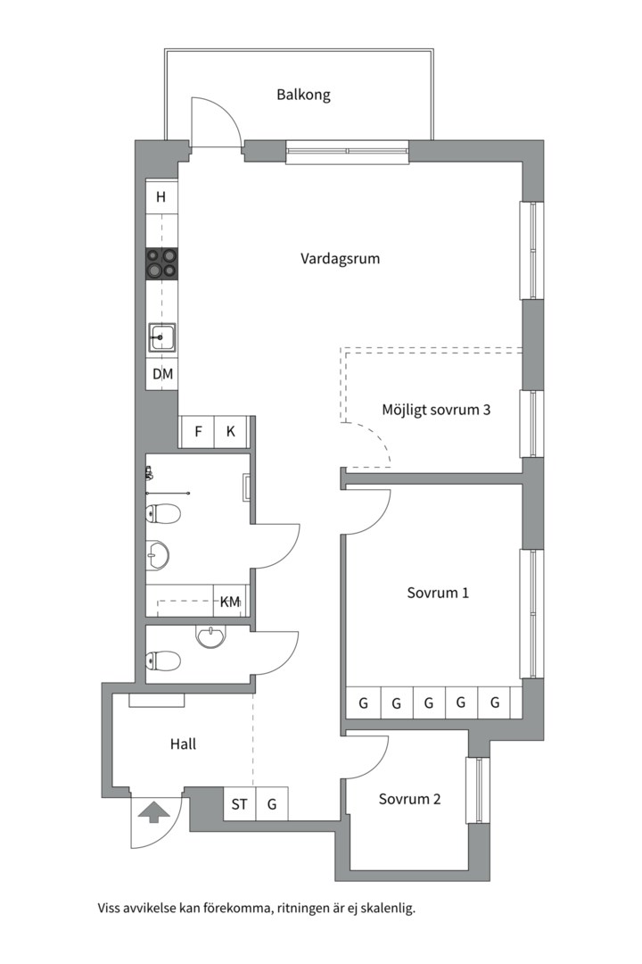 Planlösning från Fabrikörvägen 15, 4 tr, Såld i Nacka Strand, Nacka