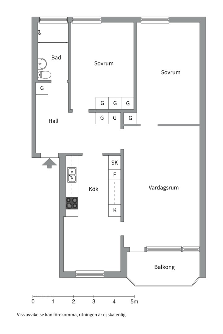 Planlösning från Väpnargatan 11C, Såld i Tunabackar, Uppsala