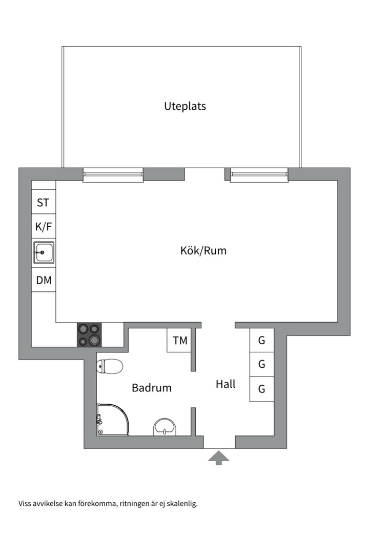 Planlösning från Tollare Torg 4, Såld i Tollare, Nacka