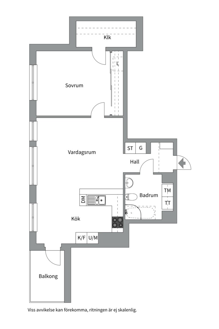 Planlösning från Tollareslingan 12, 10/10 tr, Såld i Tollare, Nacka