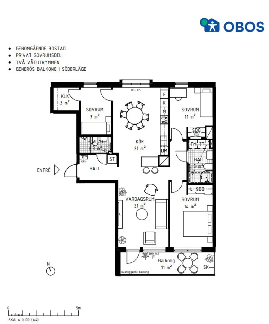 Planlösning från Centralvägen 101, Till salu i Roslags Näsby, Täby