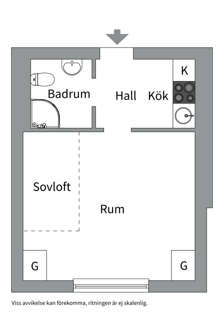 Planlösning från Bredmansgatan 4 C, Såld i Luthagen, Uppsala