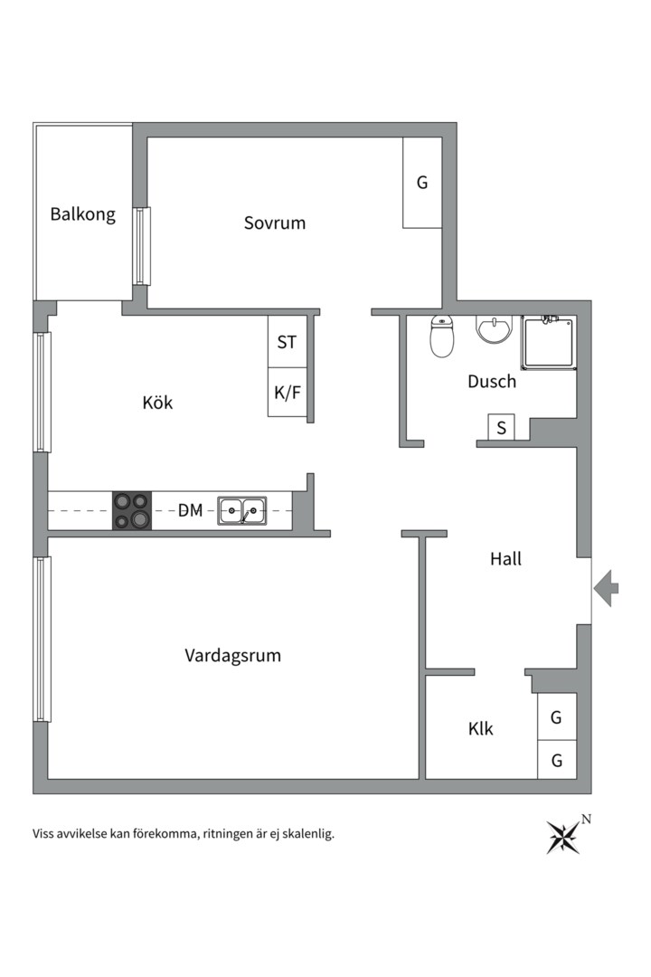 Planlösning från Storgatan 20, Såld i Centrum, Uppsala