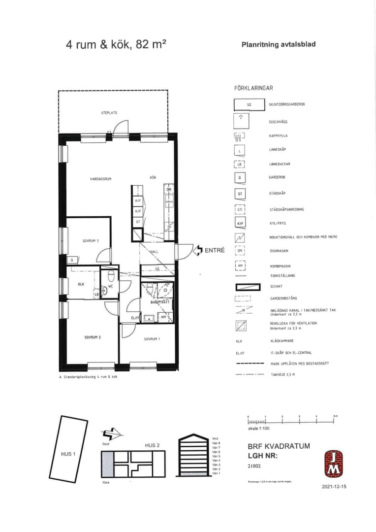 Planlösning från Amanuensgatan 9, Såld i Rosendal, Uppsala