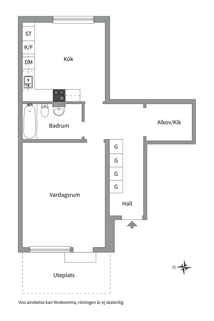 Planlösning från Helsingforsgatan 143, Såld i Ekeby, Uppsala