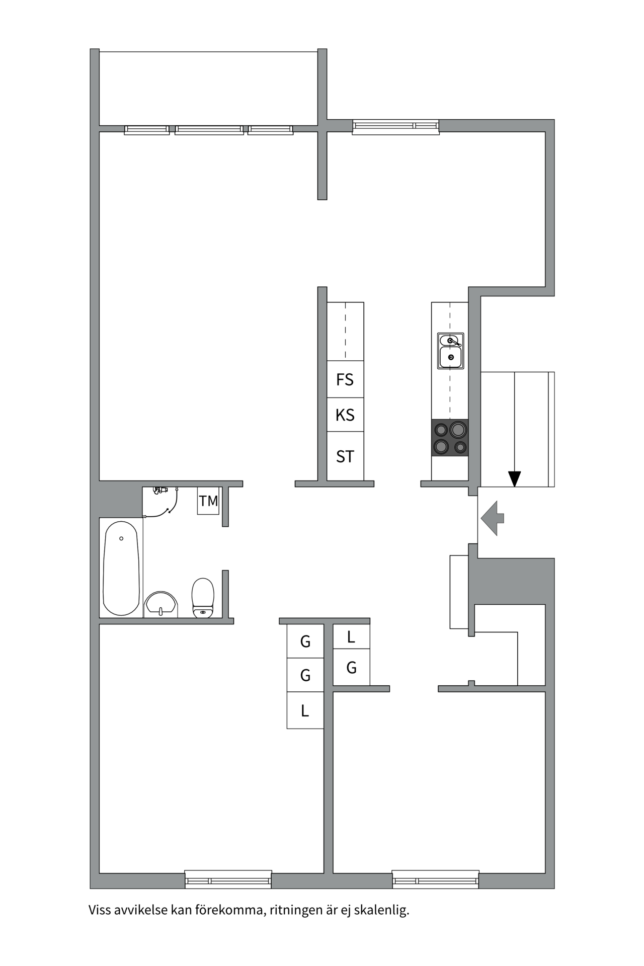 Bostadsbild från Folkungagatan 14B, Såld i Svartbäcken, Uppsala