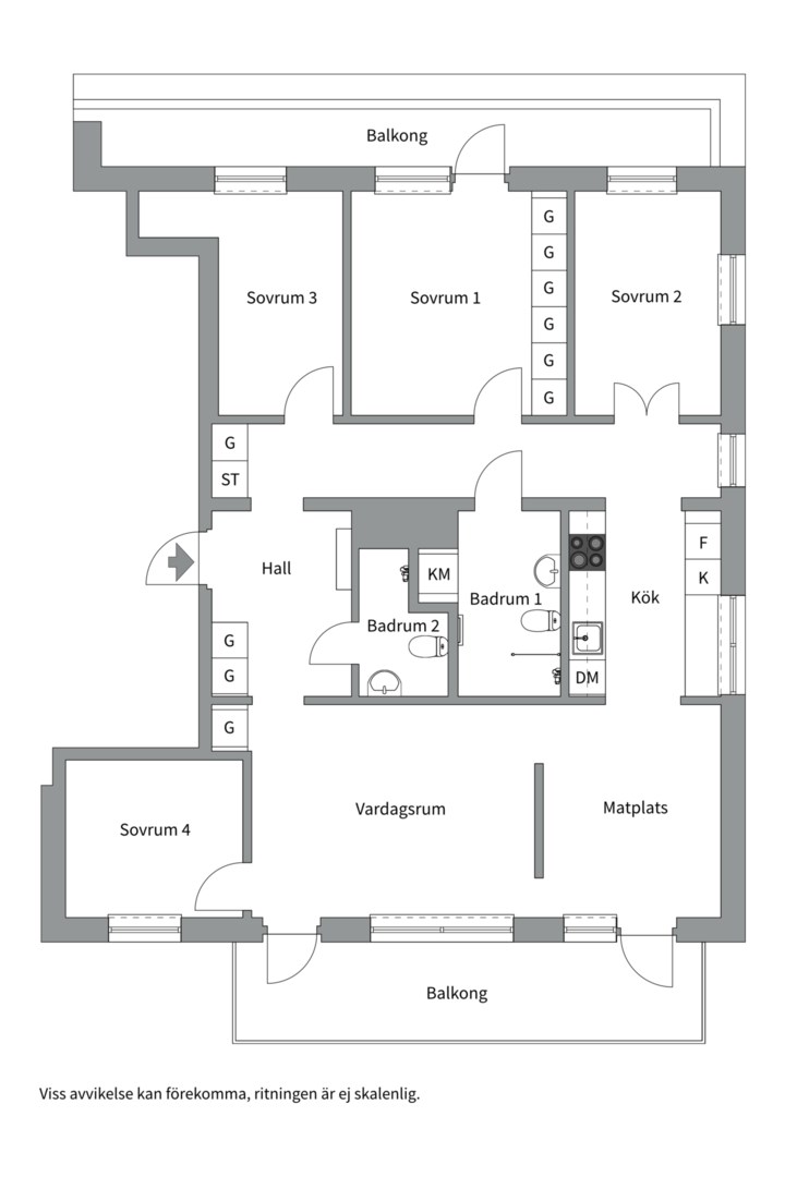 Planlösning från Fabrikörvägen 11, 7 tr, Såld i Nacka Strand, Nacka
