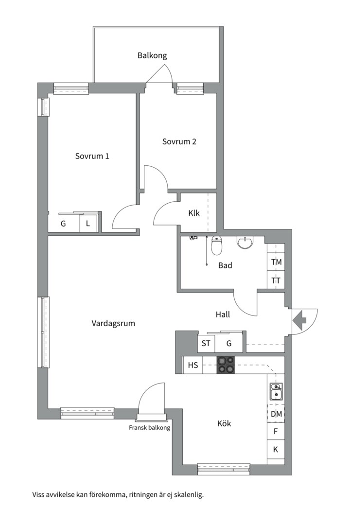 Planlösning från Kavelbrovägen 16, Såld i Älvsjö - Långbro, Stockholm