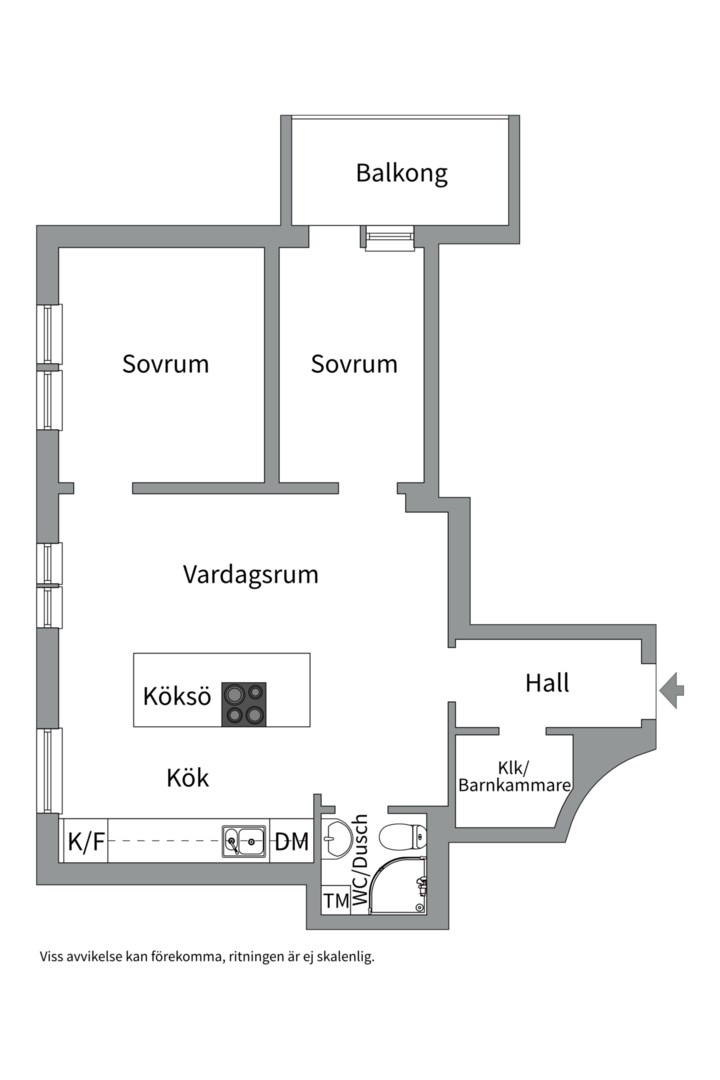 Planlösning från Finntorpsvägen 13, 6tr, Såld i Finntorp, Nacka
