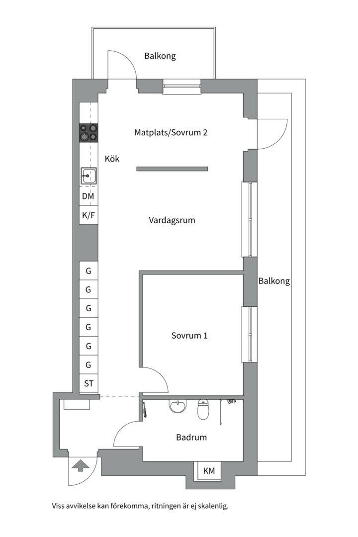 Planlösning från Fabrikörvägen 11, 7 trappor, Såld i Nacka Strand, Nacka