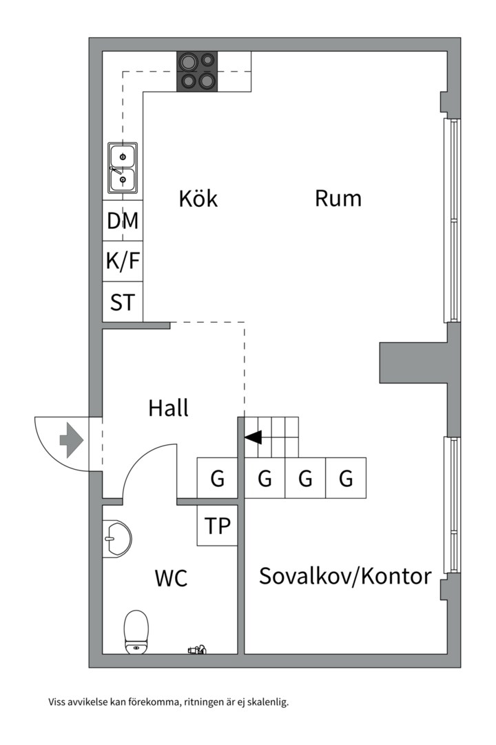 Planlösning från Stig Lindbergs gata 19A, Kommande i Porslinskvarteren, Värmdö