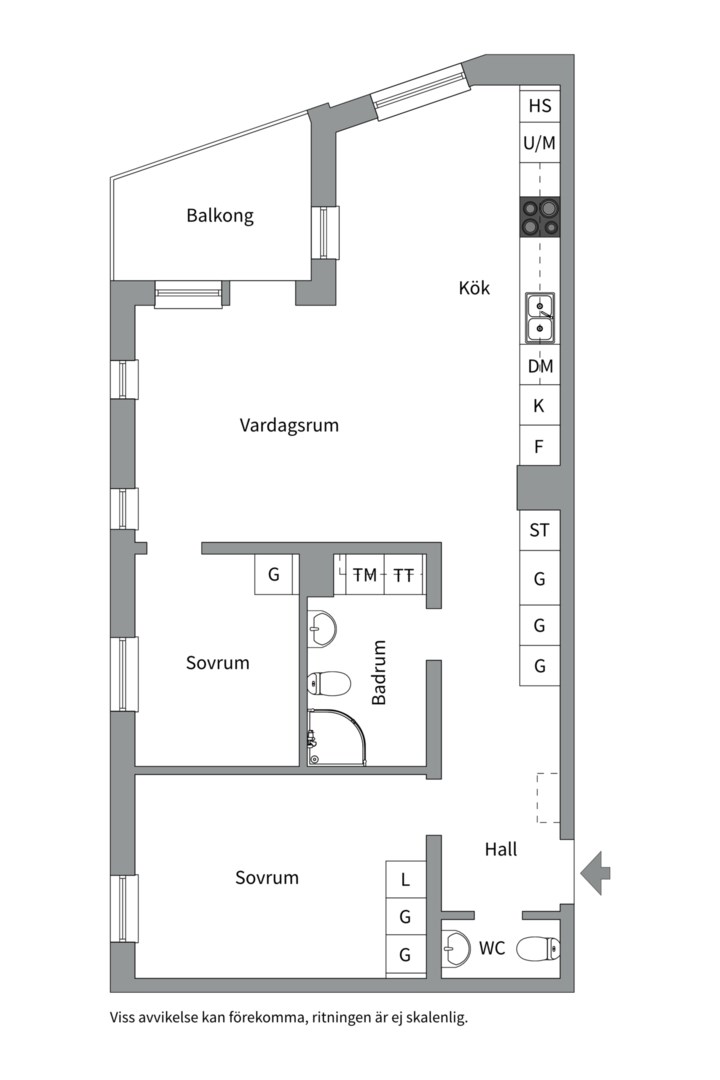 Planlösning från Ägirgatan 6, Såld i Öster Mälarstrand, Västerås