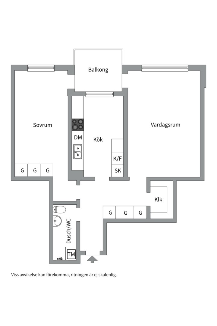 Planlösning från Tiundagatan 41, Såld i Luthagen, Uppsala