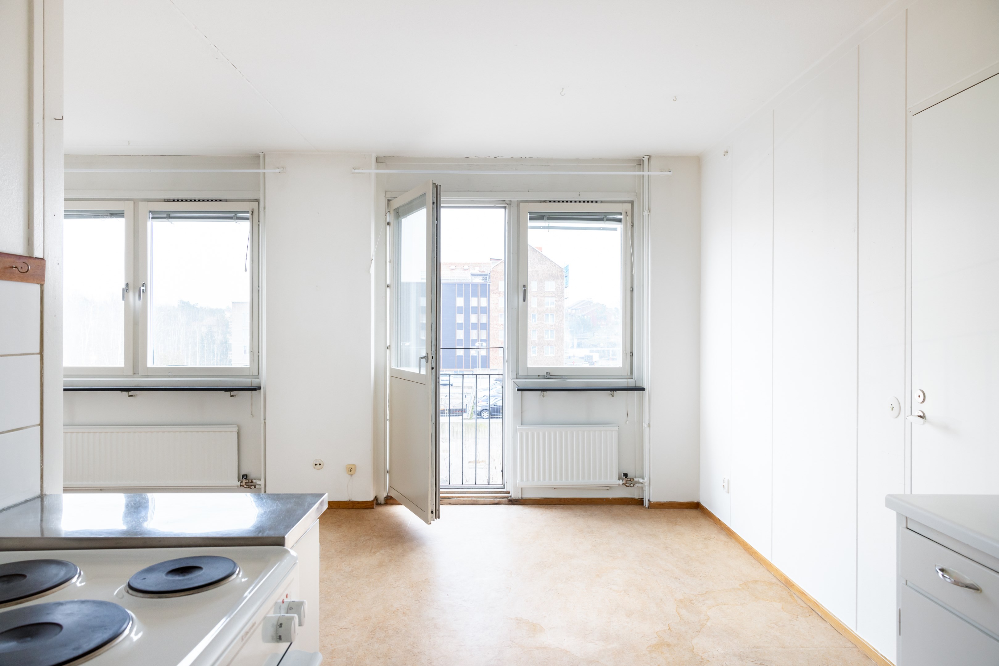 Bra plats för matplats vid den franska balkongen