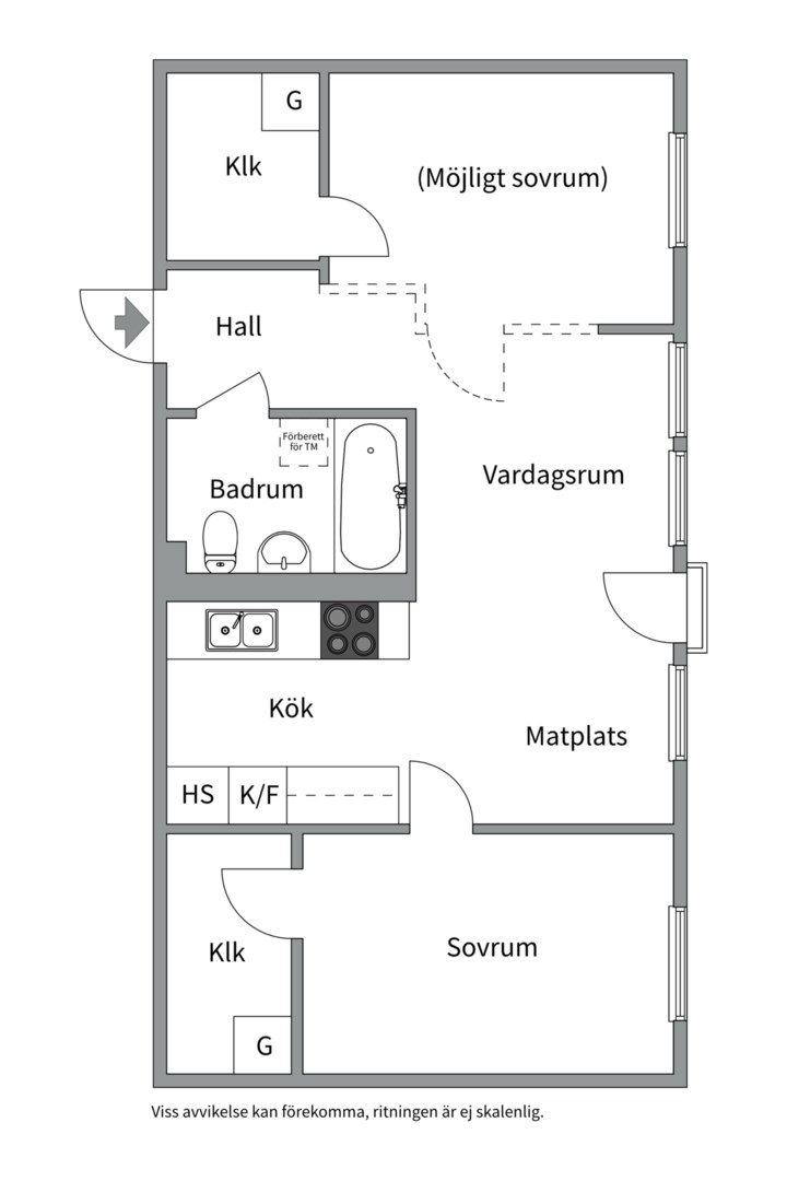 Planlösning från Betsövägen 4, 2tr, Såld i Västra Orminge, Nacka