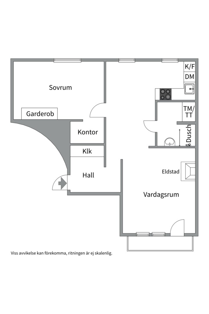 Planlösning från Freyvägen 1D, Till salu i Neglinge - Saltsjöbaden, Nacka