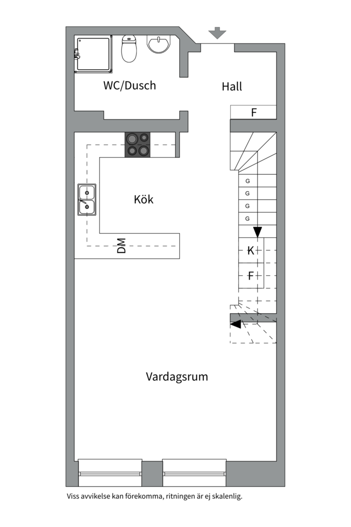 Planlösning från Tegnérgatan 3, Såld i Korsängsgärdet, Västerås