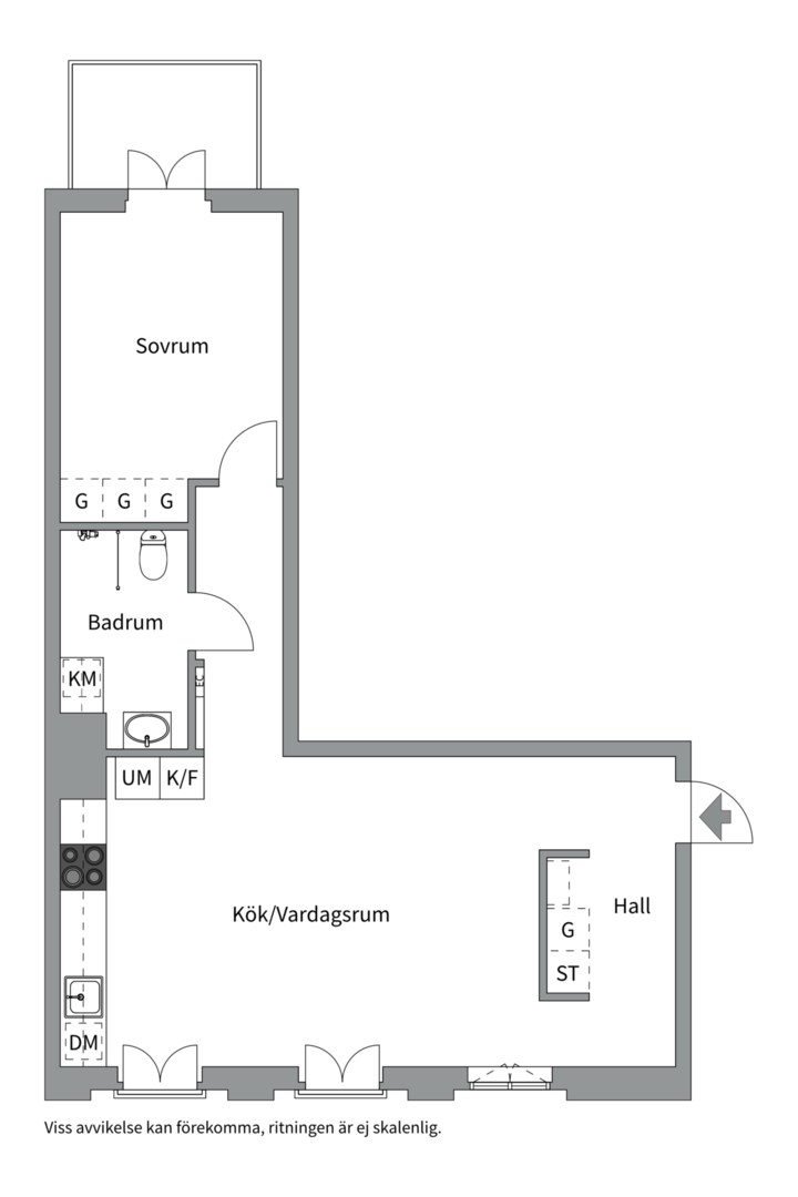 Planlösning från Värmdövägen 177, Såld i Nacka Forum, Nacka