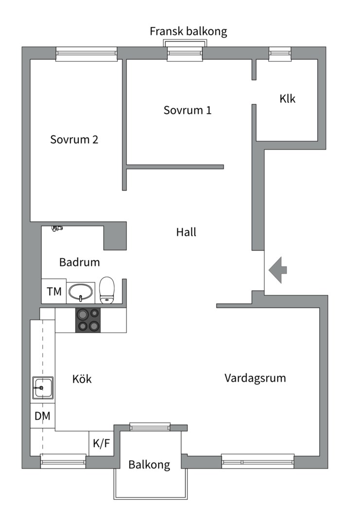 Planlösning från Sickla Strand 31, Såld i Sickla, Nacka