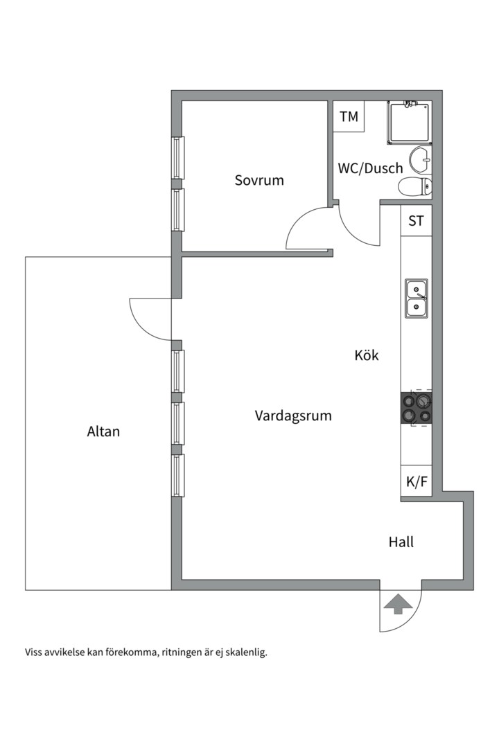 Planlösning från Ljuskärrsvägen 77, BV, Såld i Saltsjöbaden - Ljuskärrsberget, Nacka