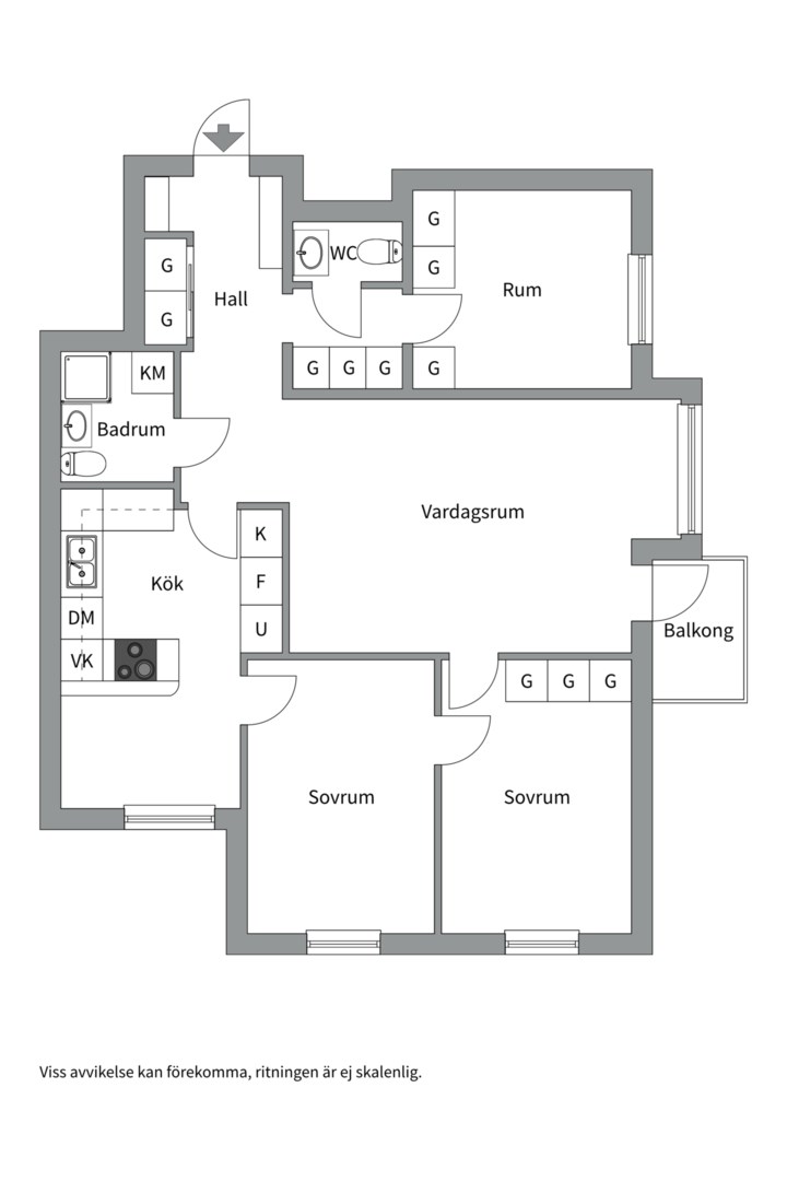 Planlösning från Ekuddsvägen 1, 2 tr, Såld i Ekudden, Nacka