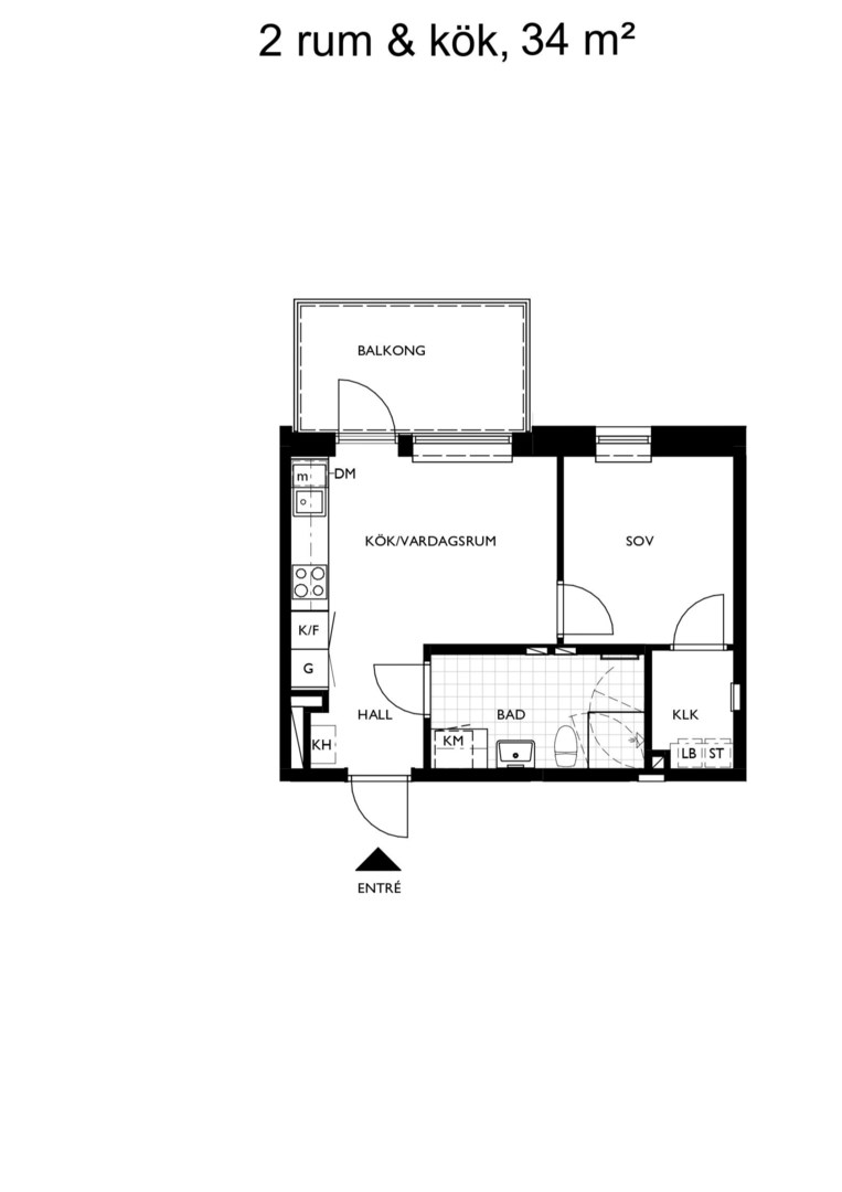 Planlösning från Gösta Wahlströms väg 2E, Såld i Rickomberga, Uppsala