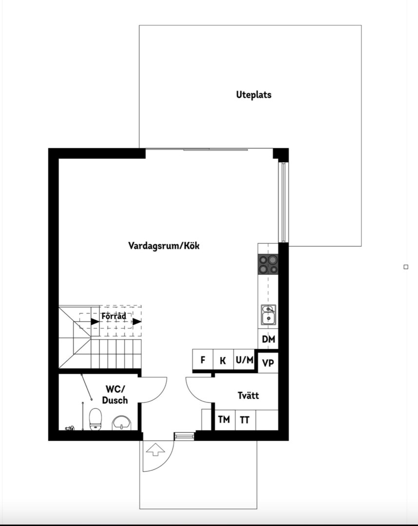 Planlösning från Räfsevägen 21, Såld i Sund/Buskviken, Värmdö