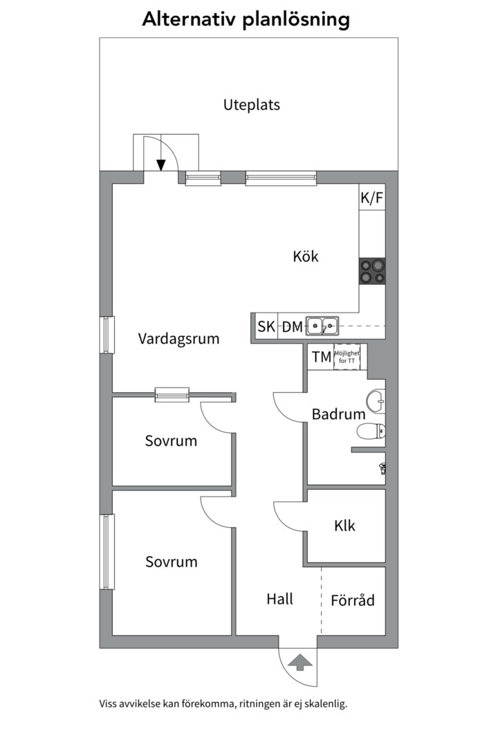 Planlösning från Fyrgränd 9, Kommande i Järla sjö, Nacka