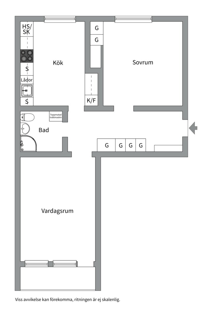 Planlösning från Molngatan 27, Såld i Gränby, Uppsala