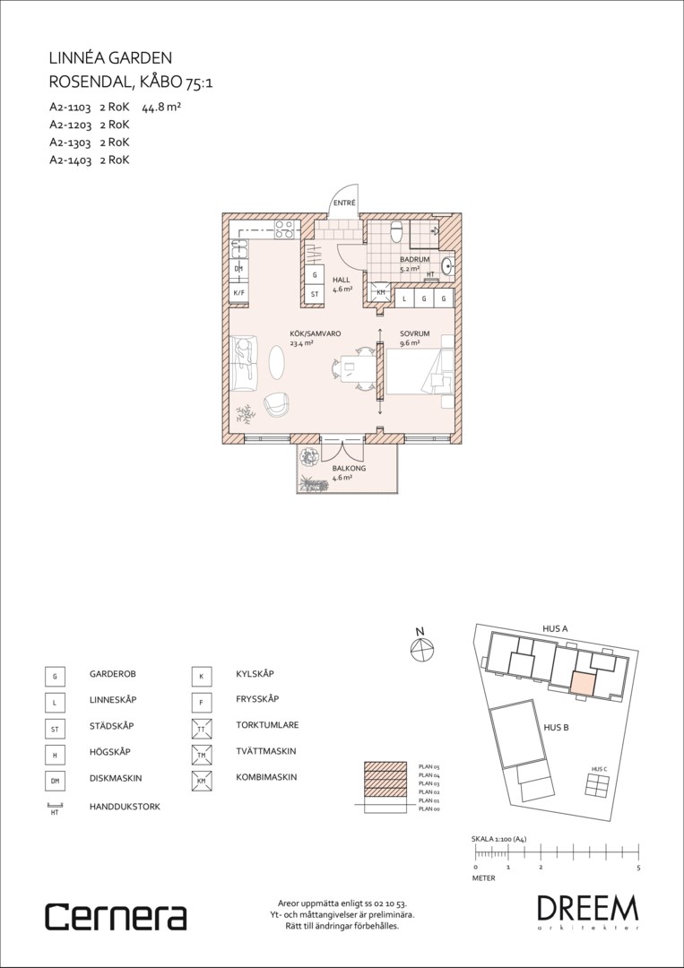 Planlösning från Lydia Wahlströms gata 24, Såld i Rosendal, Uppsala