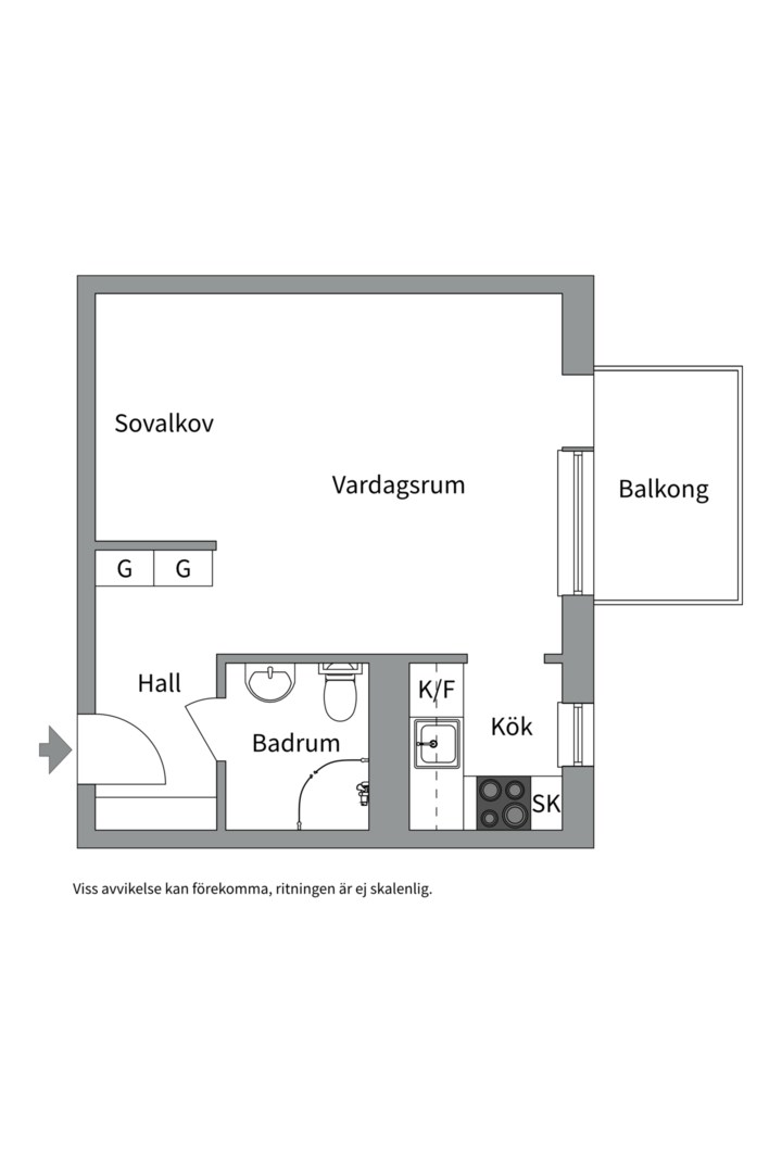 Planlösning från Atlasvägen 35, Såld i Sickla, Nacka