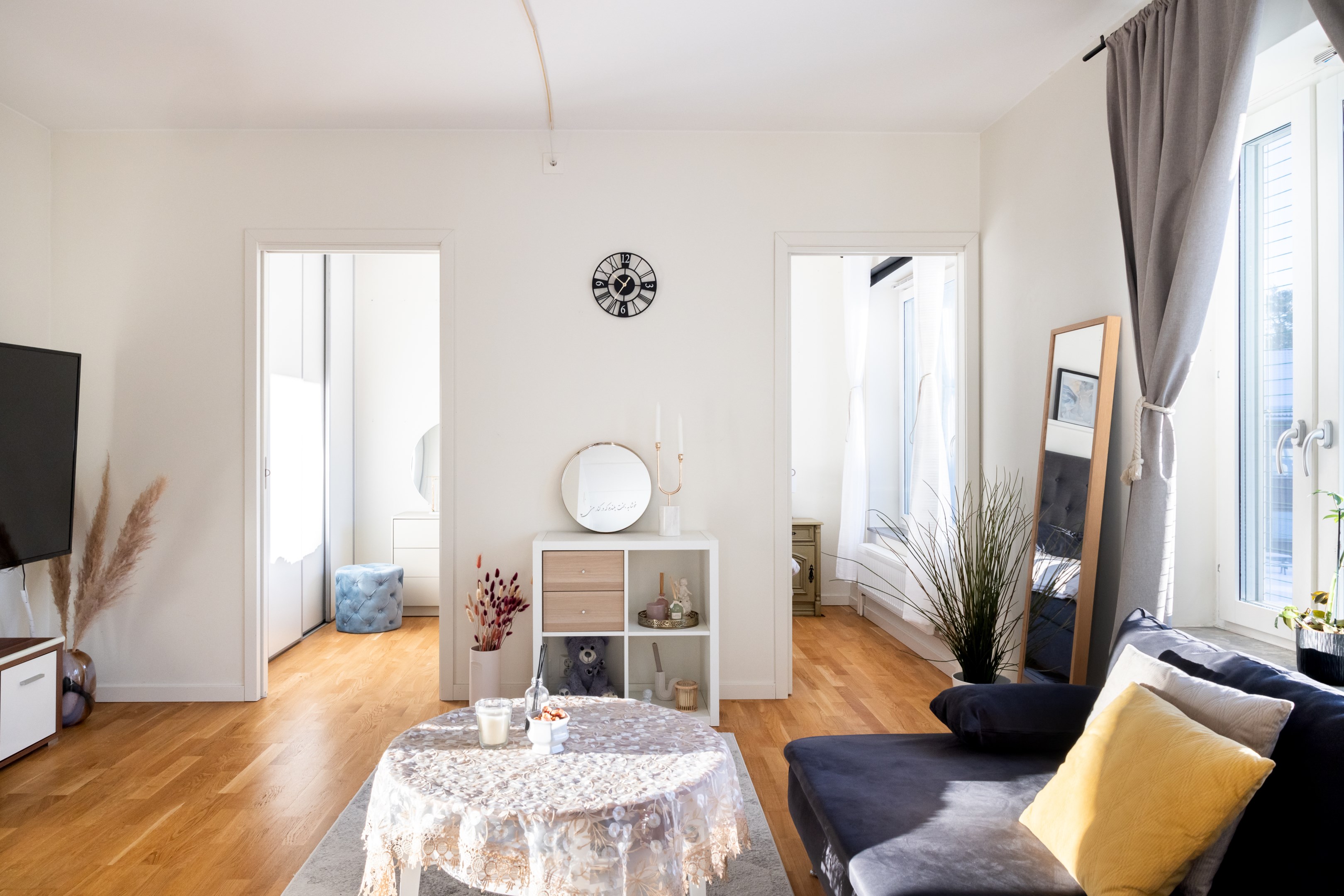 Sovrum med dubbla ingångar...