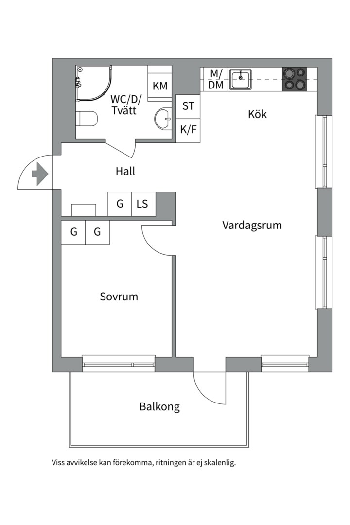 Planlösning från Ekoxvägen 22, Såld i Ultuna, Uppsala