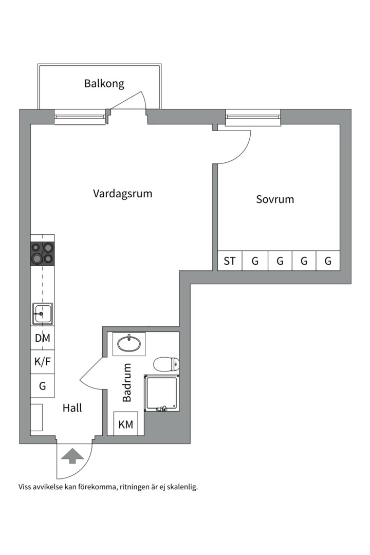 Planlösning från Edövägen 7G, Såld i Västra Orminge, Nacka