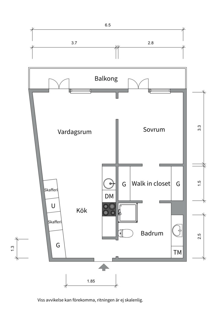 Planlösning från Gävlegatan 26, 3tr, Såld i Vasastan - Hagastaden, Stockholm